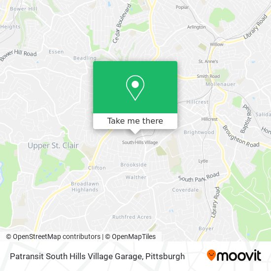 Patransit South Hills Village Garage map