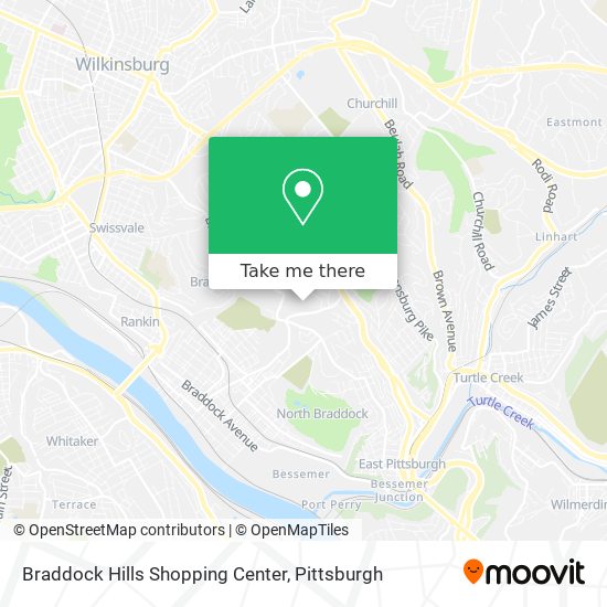 Mapa de Braddock Hills Shopping Center