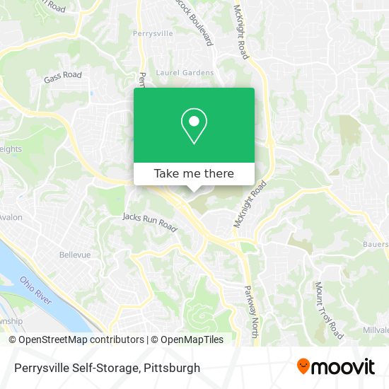 Perrysville Self-Storage map