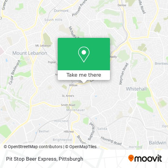 Pit Stop Beer Express map
