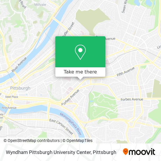 Mapa de Wyndham Pittsburgh University Center