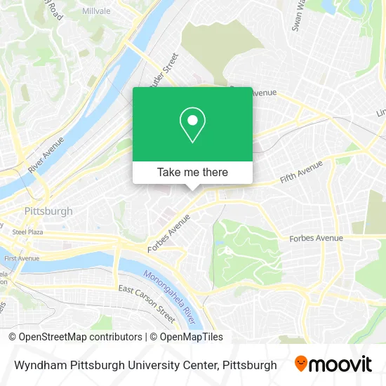 Wyndham Pittsburgh University Center map