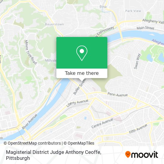 Magisterial District Judge Anthony Ceoffe map