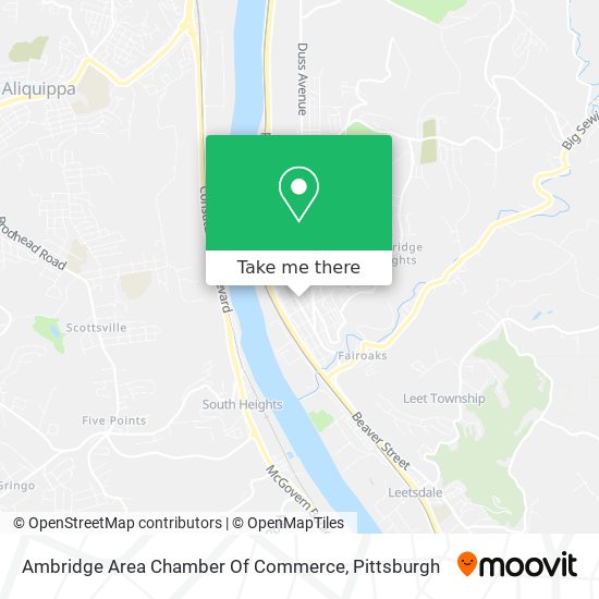 Ambridge Area Chamber Of Commerce map