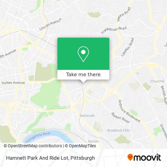 Hamnett Park And Ride Lot map