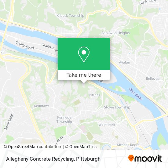 Allegheny Concrete Recycling map