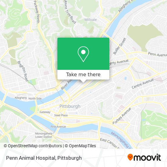 Mapa de Penn Animal Hospital