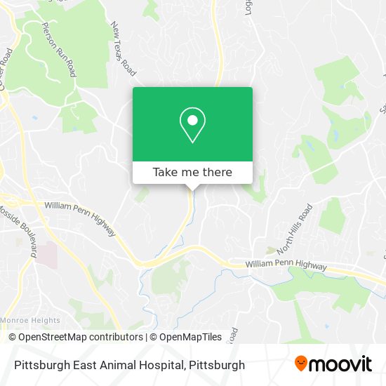 Mapa de Pittsburgh East Animal Hospital