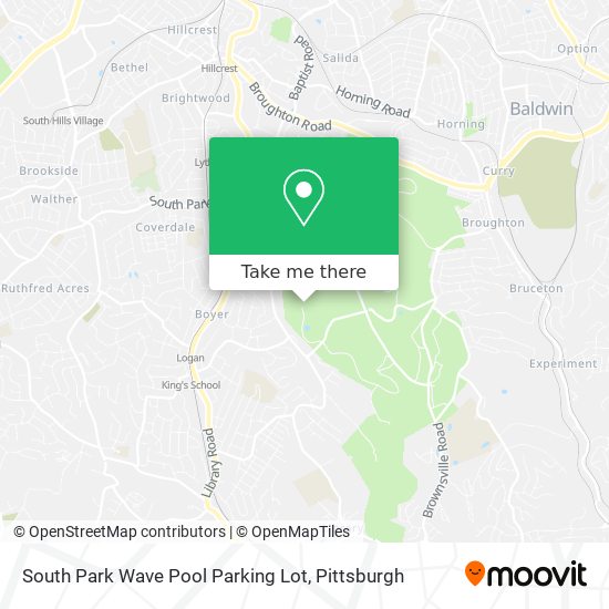 South Park Wave Pool Parking Lot map