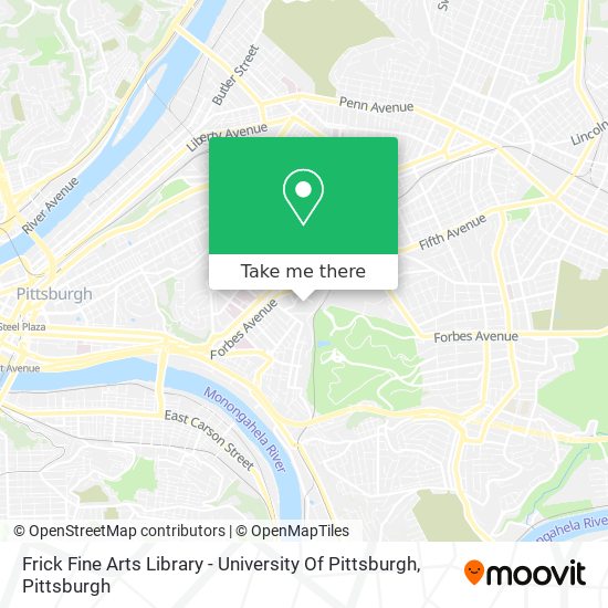 Mapa de Frick Fine Arts Library - University Of Pittsburgh