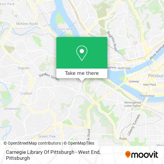 Mapa de Carnegie Library Of Pittsburgh - West End