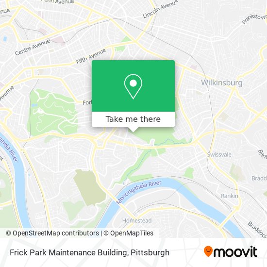 Mapa de Frick Park Maintenance Building