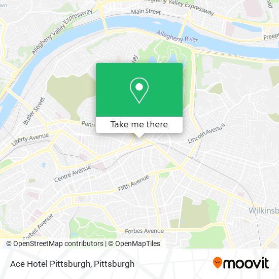 Mapa de Ace Hotel Pittsburgh