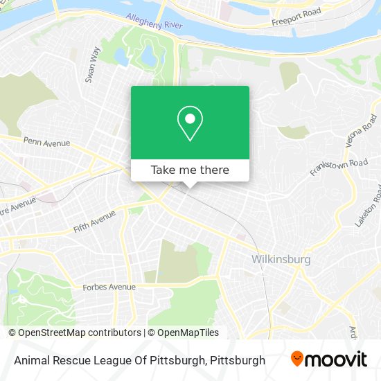 Mapa de Animal Rescue League Of Pittsburgh