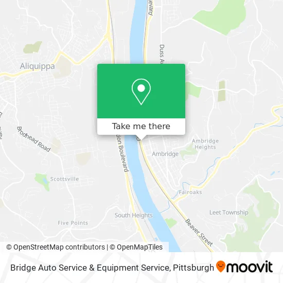 Mapa de Bridge Auto Service & Equipment Service