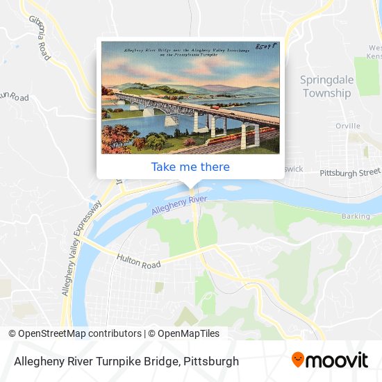 Mapa de Allegheny River Turnpike Bridge