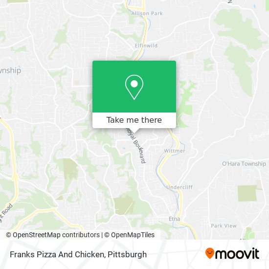 Mapa de Franks Pizza And Chicken