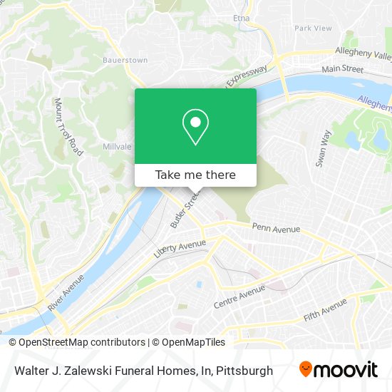 Mapa de Walter J. Zalewski Funeral Homes, In