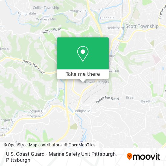 Mapa de U.S. Coast Guard - Marine Safety Unit Pittsburgh