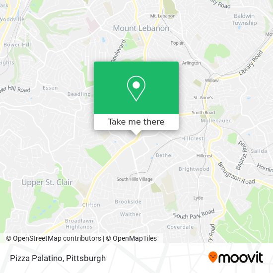 Pizza Palatino map