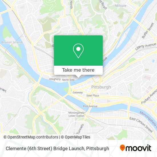 Clemente (6th Street) Bridge Launch map