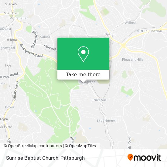 Sunrise Baptist Church map
