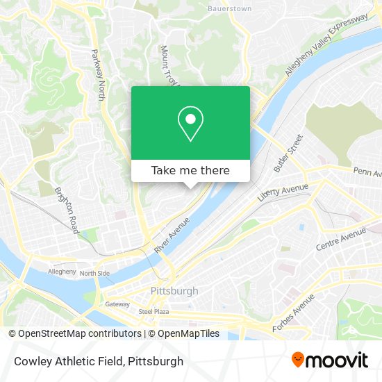 Mapa de Cowley Athletic Field