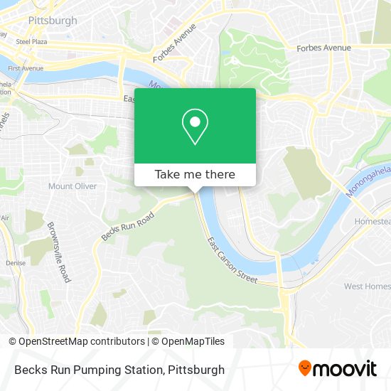Mapa de Becks Run Pumping Station