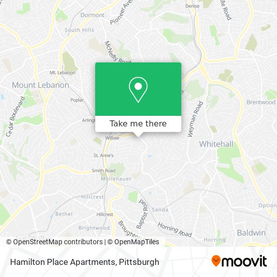 Mapa de Hamilton Place Apartments