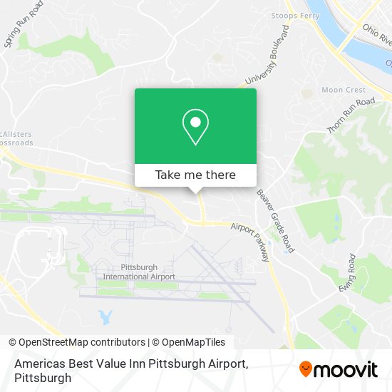 Americas Best Value Inn Pittsburgh Airport map