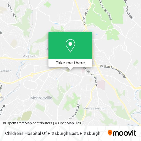 Mapa de Children's Hospital Of Pittsburgh East