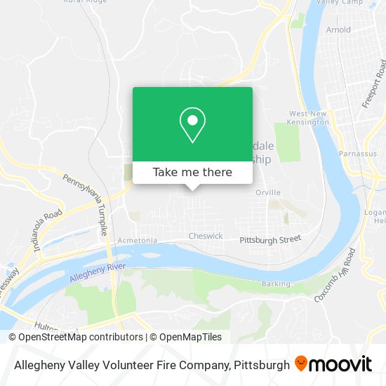 Mapa de Allegheny Valley Volunteer Fire Company