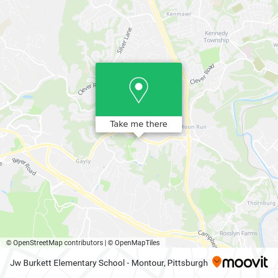 Mapa de Jw Burkett Elementary School - Montour