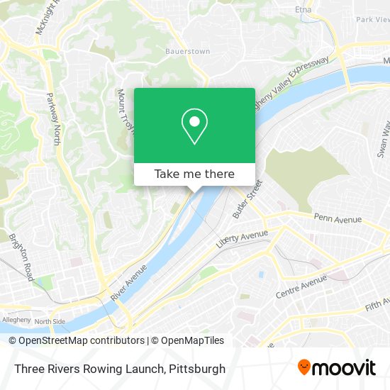 Mapa de Three Rivers Rowing Launch