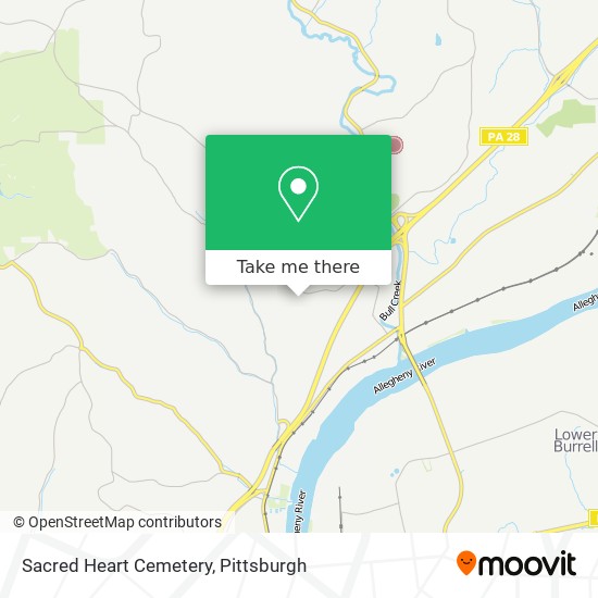 Sacred Heart Cemetery map