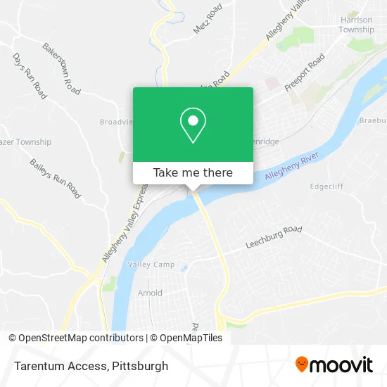 Tarentum Access map
