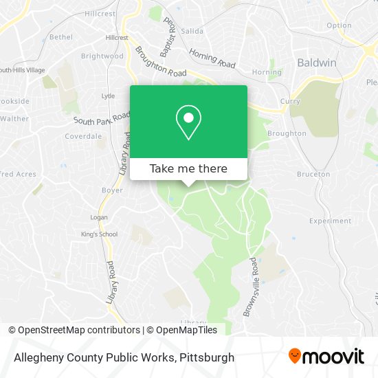 Allegheny County Public Works map