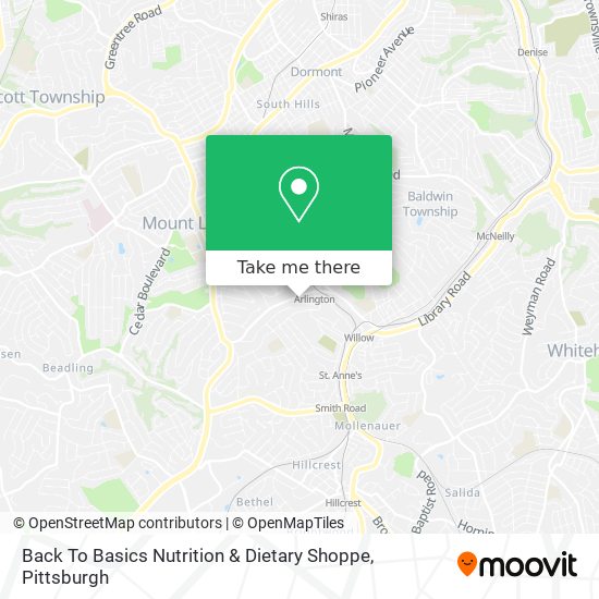 Back To Basics Nutrition & Dietary Shoppe map