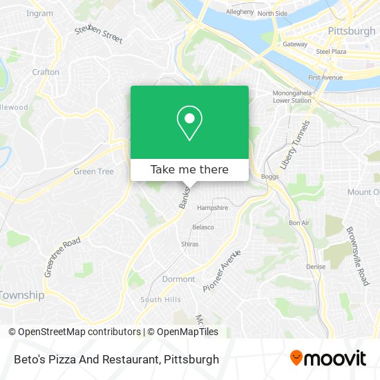 Mapa de Beto's Pizza And Restaurant
