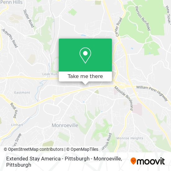 Extended Stay America - Pittsburgh - Monroeville map