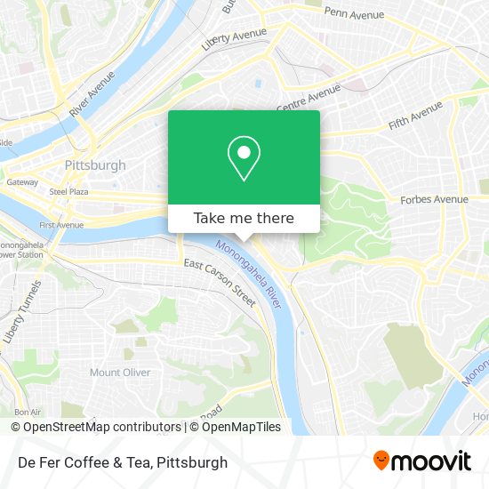 De Fer Coffee & Tea map