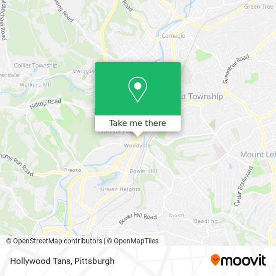 Hollywood Tans map