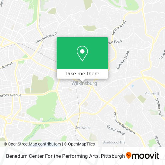 Mapa de Benedum Center For the Performing Arts