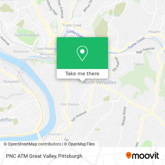 PNC ATM Great Valley map