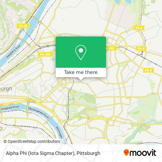 Alpha Phi (Iota Sigma Chapter) map