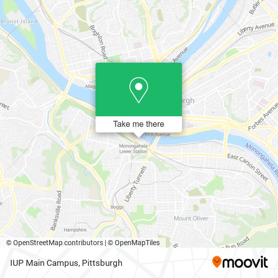 IUP Main Campus map