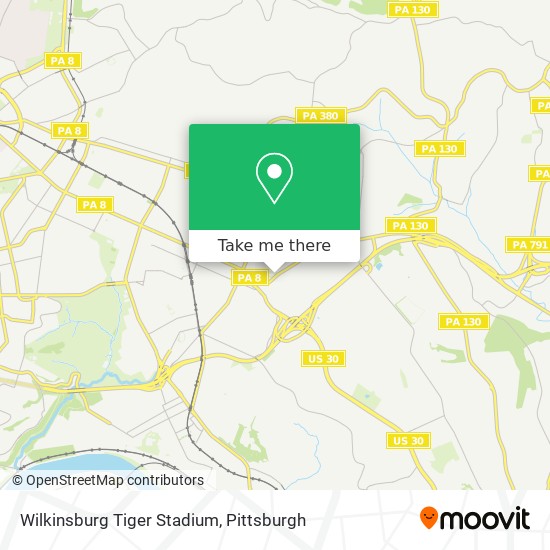 Mapa de Wilkinsburg Tiger Stadium