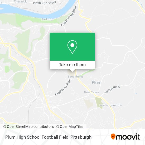 Plum High School Football Field map