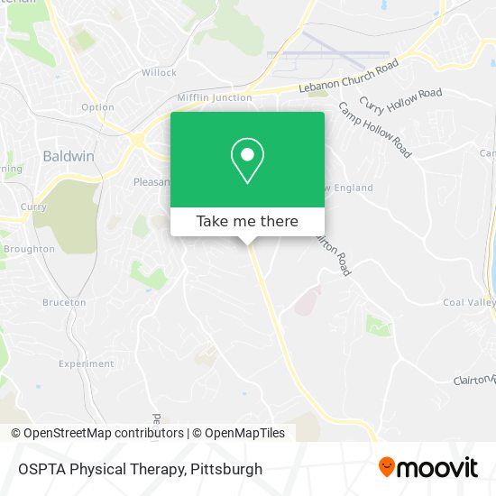 OSPTA Physical Therapy map