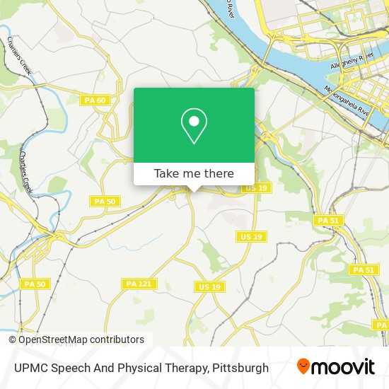UPMC Speech And Physical Therapy map
